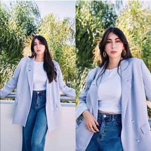 Lilac Oversized Boyfriend Blazer